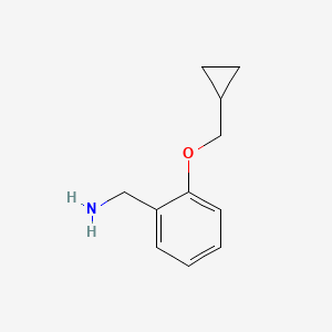 molecular formula C11H15NO B1602858 (2-(Cyclopropylmethoxy)phenyl)methanamine CAS No. 771572-58-8