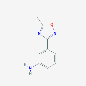 molecular formula C9H9N3O B160288 3-(5-Methyl-1,2,4-oxadiazol-3-yl)aniline CAS No. 10185-69-0