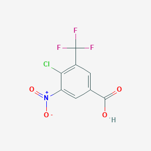 molecular formula C8H3ClF3NO4 B1602889 4-氯-3-硝基-5-(三氟甲基)苯甲酸 CAS No. 350488-79-8