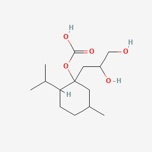 molecular formula C14H26O5 B1602912 [1-(2,3-Dihydroxypropyl)-5-methyl-2-propan-2-ylcyclohexyl] hydrogen carbonate CAS No. 30304-82-6