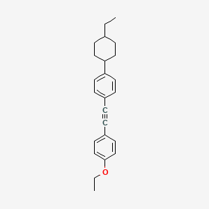 molecular formula C24H28O B1602919 反式-1-乙氧基-4-(2-(4-(4-乙基环己基)苯基)乙炔基)苯 CAS No. 334826-59-4