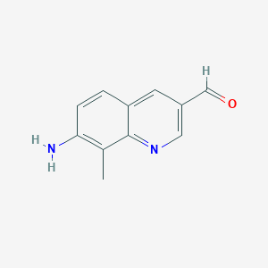 molecular formula C11H10N2O B1602951 7-Amino-8-methylquinoline-3-carbaldehyde CAS No. 521074-55-5