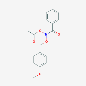 molecular formula C17H17NO5 B160298 N-(Acetyloxy)-N-((4-methoxyphenyl)methoxy)benzamide CAS No. 139259-91-9