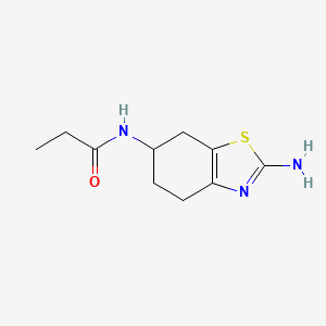 molecular formula C10H15N3OS B1602982 N-(2-氨基-4,5,6,7-四氢苯并[d]噻唑-6-基)丙酰胺 CAS No. 375824-96-7