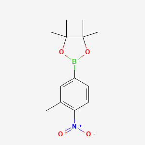 molecular formula C13H18BNO4 B1602994 4,4,5,5-四甲基-2-(3-甲基-4-硝基苯基)-1,3,2-二氧杂硼环丁烷 CAS No. 590418-04-5