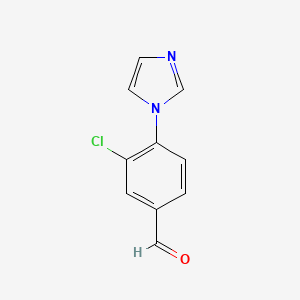 molecular formula C10H7ClN2O B1603021 3-Cloro-4-(1H-imidazol-1-YL)benzaldehído CAS No. 870837-48-2