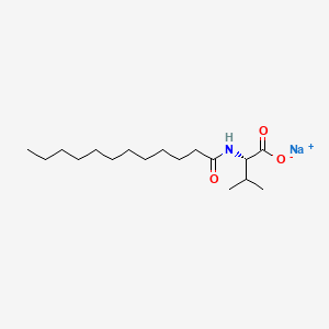 molecular formula C17H32NNaO3 B1603028 N-十二烷酰基-L-缬氨酸钠 CAS No. 37869-33-3