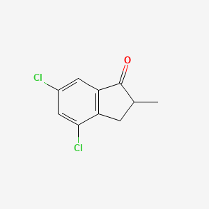 molecular formula C10H8Cl2O B1603033 4,6-Dichloro-2-methyl-2,3-dihydro-1H-inden-1-one CAS No. 892575-33-6