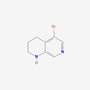 molecular formula C8H9BrN2 B1603103 5-ブロモ-1,2,3,4-テトラヒドロ-1,7-ナフチリジン CAS No. 351457-97-1