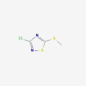 molecular formula C3H3ClN2S2 B160315 3-氯-5-甲硫代-1,2,4-噻二唑 CAS No. 10191-90-9
