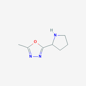 molecular formula C7H11N3O B1603153 2-甲基-5-(吡咯烷-2-基)-1,3,4-恶二唑 CAS No. 954228-45-6