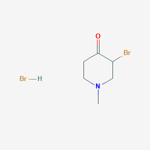 B1603169 4-Piperidinone, 3-bromo-1-methyl-, hydrobromide CAS No. 89580-42-7