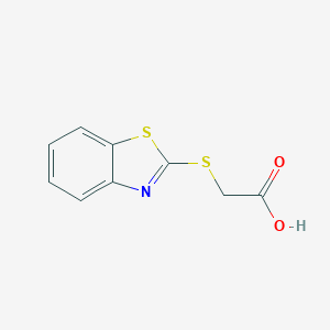 molecular formula C9H7NO2S2 B160318 乙酸，(2-苯并噻唑基硫代)- CAS No. 6295-57-4