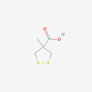 molecular formula C5H8O2S2 B1603288 4-甲基-1,2-二硫杂环-4-羧酸 CAS No. 208243-72-5