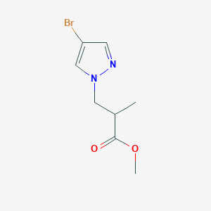 molecular formula C8H11BrN2O2 B1603311 methyl 3-(4-bromo-1H-pyrazol-1-yl)-2-methylpropanoate CAS No. 1005615-47-3