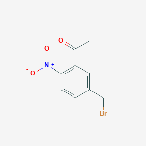molecular formula C9H8BrNO3 B1603320 乙酮，1-[5-(溴甲基)-2-硝基苯基]- CAS No. 99821-59-7