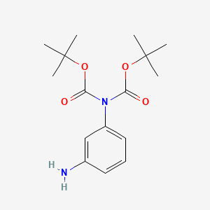 molecular formula C16H24N2O4 B1603355 N,N-Di-tert-butoxycarbonyl-benzene-1,3-diamine CAS No. 883554-89-0