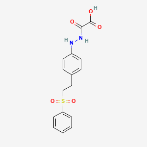 molecular formula C16H16N2O5S B1603358 (2-{4-[2-(Benzenesulfonyl)ethyl]phenyl}hydrazinyl)(oxo)acetic acid CAS No. 868618-78-4