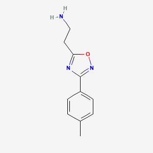 molecular formula C11H13N3O B1603399 2-[3-(4-Methylphenyl)-1,2,4-oxadiazol-5-yl]ethanamine CAS No. 915922-82-6