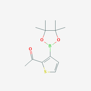 molecular formula C12H17BO3S B1603401 1-[3-(4,4,5,5-四甲基-[1,3,2]二氧杂硼环-2-基)-噻吩-2-基]-乙酮 CAS No. 864754-06-3