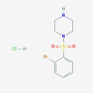 molecular formula C10H14BrClN2O2S B1603410 1-((2-Bromophenyl)sulfonyl)piperazine hydrochloride CAS No. 864759-56-8