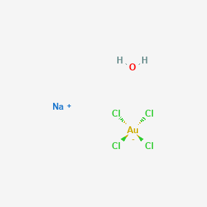 molecular formula AuCl4H2NaO B1603453 四氯合金(III)酸钠水合物 CAS No. 29156-65-8