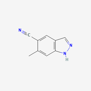 molecular formula C9H7N3 B1603455 6-甲基-1H-吲唑-5-碳腈 CAS No. 259537-71-8