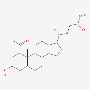 molecular formula C26H42O4 B1603498 1-Acetyl-3-hydroxycholan-24-oic acid CAS No. 4057-84-5