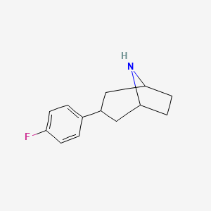 molecular formula C13H16FN B1603598 3-(4-Fluorophenyl)-8-azabicyclo[3.2.1]octane CAS No. 291289-52-6