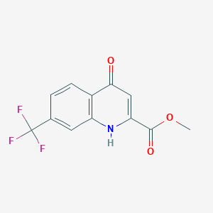 molecular formula C12H8F3NO3 B1603604 4-羟基-7-(三氟甲基)喹啉-2-甲酸甲酯 CAS No. 1072944-69-4