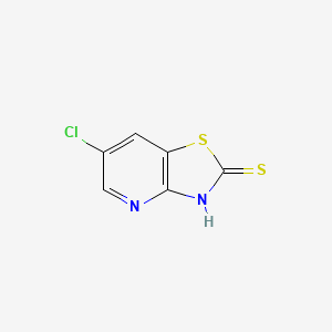molecular formula C6H3ClN2S2 B1603621 6-氯噻唑并[4,5-b]吡啶-2-硫醇 CAS No. 488742-54-7