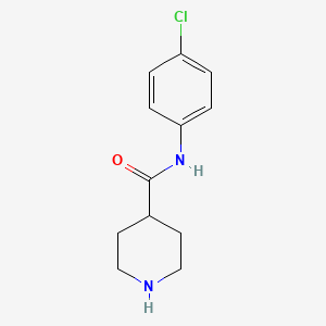 molecular formula C12H15ClN2O B1603653 N-(4-Chlorophenyl)piperidine-4-carboxamide CAS No. 735258-48-7