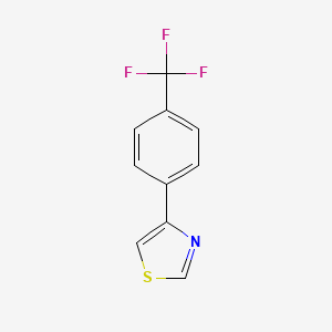molecular formula C10H6F3NS B1603655 4-(4-(Trifluoromethyl)phenyl)thiazole CAS No. 939805-20-6