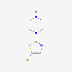 molecular formula C7H10BrN3S B1603662 5-Bromo-2-(piperazin-1-yl)thiazole CAS No. 223514-48-5