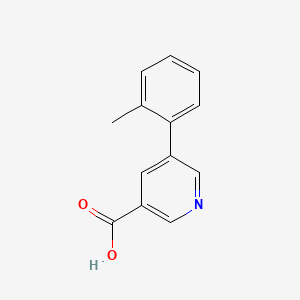 molecular formula C13H11NO2 B1603675 5-(2-甲基苯基)烟酸 CAS No. 887973-51-5