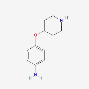 molecular formula C11H16N2O B1603684 4-(Piperidin-4-yloxy)aniline CAS No. 1023277-58-8
