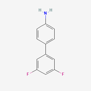 molecular formula C12H9F2N B1603696 3',5'-Difluoro-[1,1'-biphenyl]-4-amine CAS No. 405058-00-6