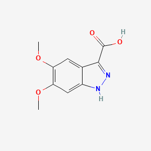 molecular formula C10H10N2O4 B1603700 5,6-Dimethoxy-1H-indazole-3-carboxylic acid CAS No. 29281-07-0