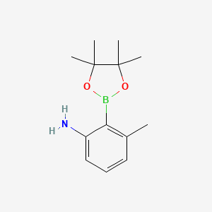 molecular formula C13H20BNO2 B1603719 3-Methyl-2-(4,4,5,5-tetramethyl-1,3,2-dioxaborolan-2-YL)aniline CAS No. 631909-35-8