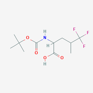 molecular formula C11H18F3NO4 B1603721 Boc-5,5,5-三氟-DL-亮氨酸 CAS No. 409333-67-1