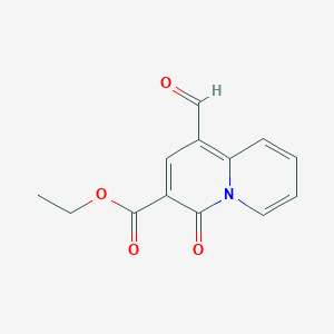 molecular formula C13H11NO4 B1603729 Ethyl 1-formyl-4-oxo-4H-quinolizine-3-carboxylate CAS No. 337909-10-1