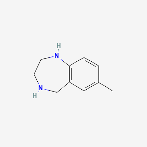 molecular formula C10H14N2 B1603730 7-Methyl-2,3,4,5-tetrahydro-1H-benzo[e][1,4]diazepine CAS No. 422318-36-3