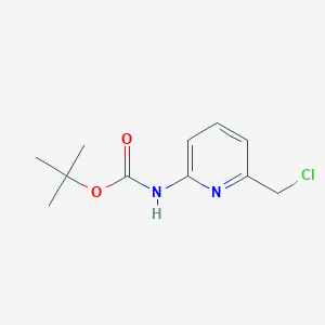 molecular formula C11H15ClN2O2 B1603745 tert-Butyl (6-(chloromethyl)pyridin-2-yl)carbamate CAS No. 1060801-25-3