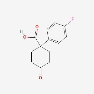 molecular formula C13H13FO3 B1603748 1-(4-氟苯基)-4-氧代环己烷甲酸 CAS No. 80912-58-9
