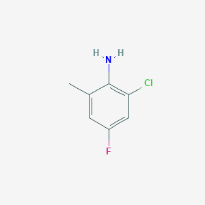 molecular formula C7H7ClFN B1603753 2-Chloro-4-fluoro-6-methylaniline CAS No. 332903-47-6
