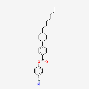 molecular formula C27H33NO2 B1603755 4-Cyanophenyl trans-4-(4-heptylcyclohexyl)benzoate CAS No. 81930-18-9