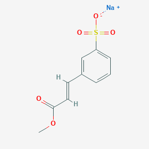 molecular formula C10H9NaO5S B1603757 Sodium (E)-3-(3-methoxy-3-oxoprop-1-en-1-yl)benzenesulfonate CAS No. 610801-82-6