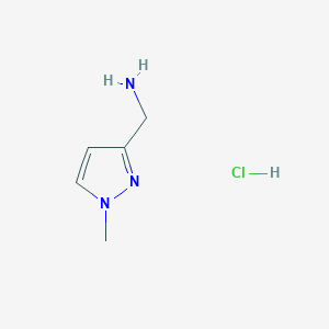 molecular formula C5H10ClN3 B1603760 (1-甲基-1H-吡唑-3-基)甲胺盐酸盐 CAS No. 1185158-48-8