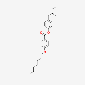 molecular formula C26H36O3 B1603764 Benzoic acid, 4-(octyloxy)-, 4-((2S)-2-methylbutyl)phenyl ester CAS No. 69777-61-3
