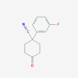 B1603769 1-(3-Fluorophenyl)-4-oxocyclohexanecarbonitrile CAS No. 577036-07-8